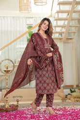 *NEW LAUNCHING *
*We are Launching a Very Beautiful classic Design For Wedding Festive*
*Kurti have very Beautiful embroidery work kurta with pants and mulmul printed dupatta*